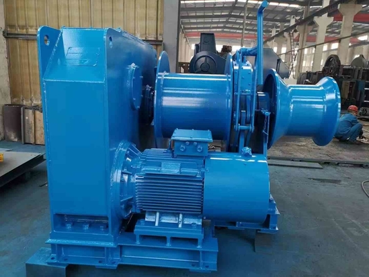 30 Tonnen ziehender Schiffsanker. Hydraulische Marinewinde mit hydraulischer Pumpstation