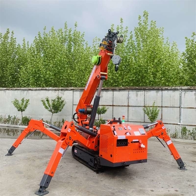 Fernbedienung 360 Grad-Rotations-Aufzug-Crane Machines 3-12 Ton Customized Spider Crawler Crane