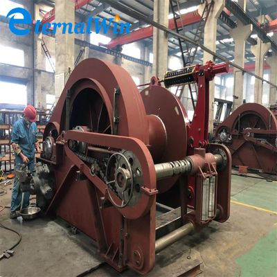 30 Ton Marine Hydraulic Winch Wire Rope 230 Volt-einzelne Trommel-hydraulische festmachende Handkurbel