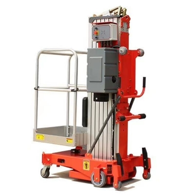 Einzelner Mast-elektrischer anhebender Plattform-vertikaler Boom-Heber mit Wechselstrom-DC-Stromversorgung