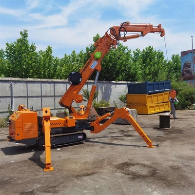 Elektromotor-Dieselmotor-aufgespürter Spinnen-Crane Crawler Spider Crane With-Fliegen-Kranbalken