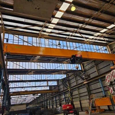 3T 10T Euro Mobile Single Bridge Overhead Crane Kabelrahmenleuchte