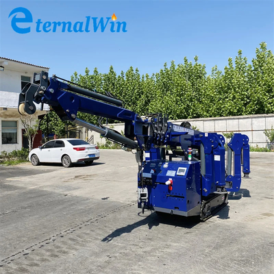 Elektrische und Dieselbetriebene Mini-Spinnekrane Gelb/Rot oder Grün Stahlboom