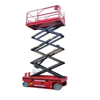Elektrisches selbstfahrendes Scherenhebebühne-Rot Scissor Heber-Plattform 10m 12m