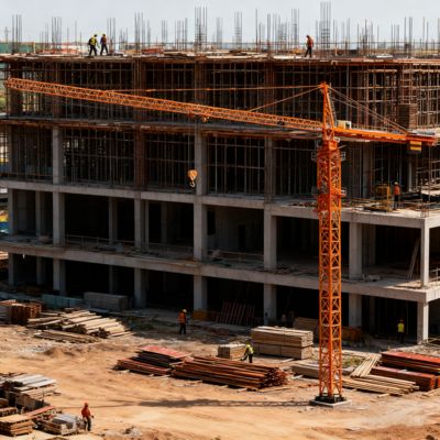 Ladekapazität 10 Tonnen Turmkranichhebermaschine mit Trolleyschnelligkeit von 0-50 Minuten geeignet für Baustellen und Lagerbetriebe