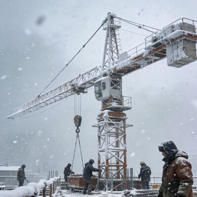 Kundenspezifischer Turmdrehkran mit Schwenkbereich 0-0,64 U/min und Hubwerk 80 40 m/min, konzipiert für Schwerlastbetrieb